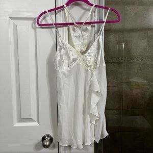 Belle Nuit ivory baby doll chemise set with matching g string thong